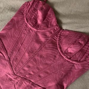 Corset Midi Dress - Rose Pink, Sexy, Side slit dress